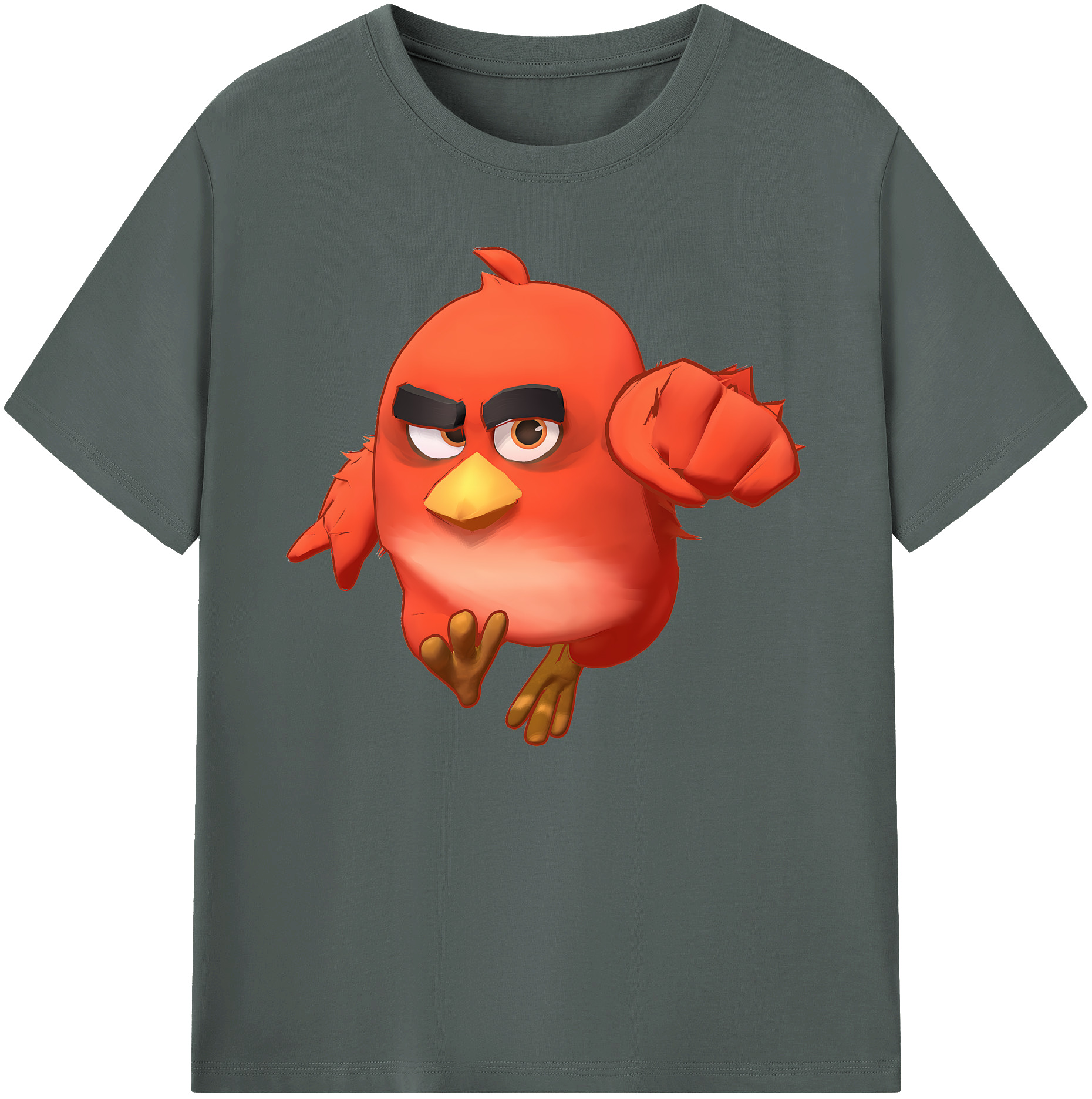 （画像用） Angry Birds アングリーバード 綿100％ メンズ半袖Tシャツ｜肌触りやわらか＆通気性